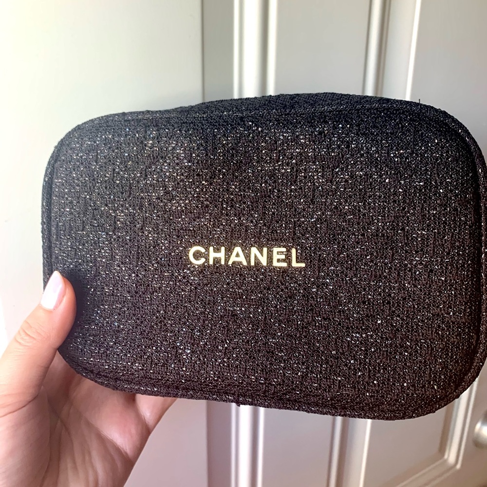 Chanel Black Tweed Makeup Pouch - Limited Edition Holiday 2021